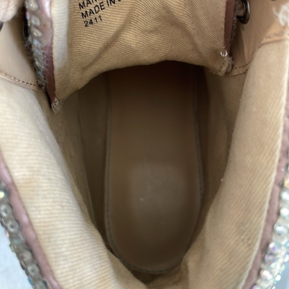 Betsey Johnson HUDSN RHINESTONES Combat Boots - Picture 8 of 12
